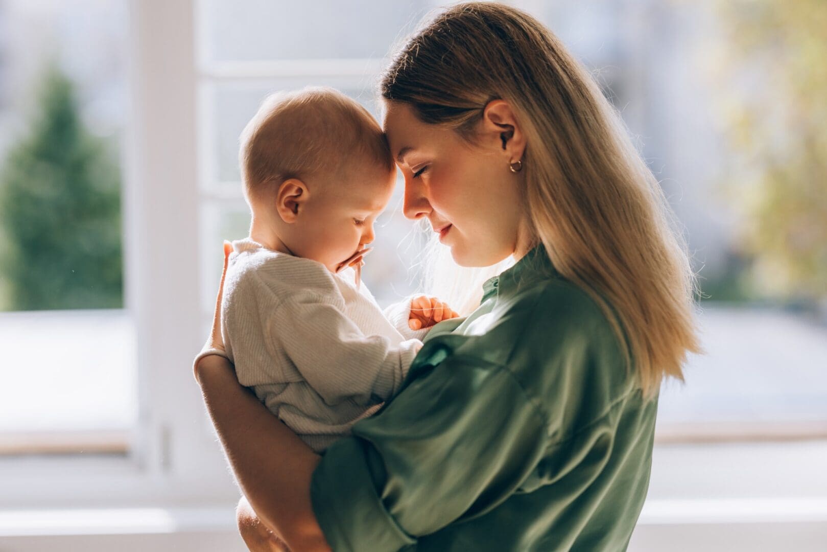Parent and child in warm embrace